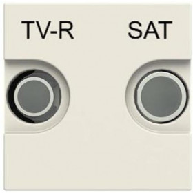Πρίζα TV-RD/SAT Διέλευσης 2 Στοιχείων Λευκό Zenit N2251.8 BL ABB