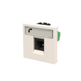 Πρίζα Τηλεφώνου 2 Στοιχείων Λευκό Zenit N2217.6 BL ABB
