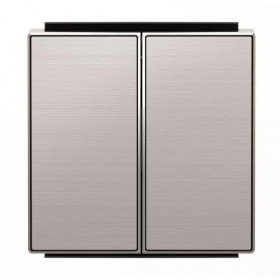 Μετώπη 2 Πλήκτρων Ατσάλι 8511AI Sky ABB