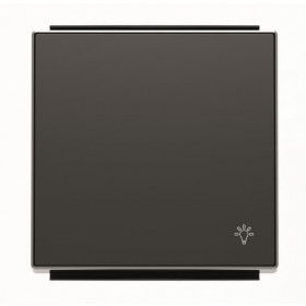 Μετώπη 1 Πλήκτρου Με Σύμβολο Φως Μαύρο Soft 8504.2NS Sky ABB