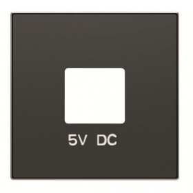 Μετώπη Πρίζας Διπλής USB Μαύρο Soft 8585NS Sky ABB