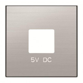 Μετώπη Πρίζας Διπλής USB Ατσάλι 8585AI Sky ABB