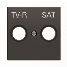 Μετώπη Πρίζας TV/R-SAT Μαύρο Soft 8550.1NS Sky ABB