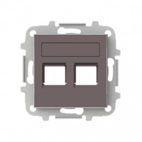 Μετώπη Πρίζας Διπλής Τηλεφώνου ή Data Taupe 8518.2TP Sky ABB