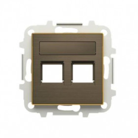 Μετώπη Πρίζας Διπλής Τηλεφώνου ή Data Χρυσό 8518.2OE Sky ABB