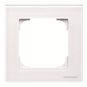 Πλαίσιο 1 Θέσης Λευκό Γυαλί 8571CB Sky ABB