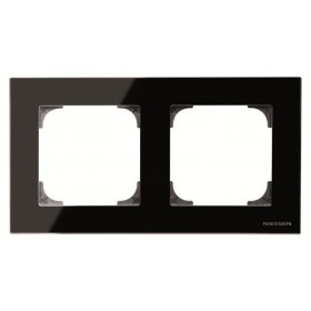 Πλαίσιο 2 Θέσεων Μαύρο Γυαλί 8572CN Sky ABB