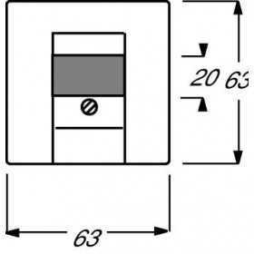 Μετώπη Πρίζας Ηχείων Ή USB Αλουμίνιο 1766-83 BUSCH-JAEGER/ABB