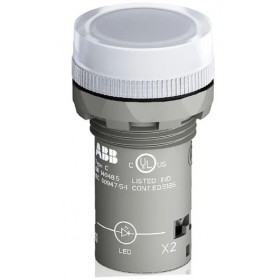 Ενδεικτική Λυχνία Πόρτας LED Φ22 Λευκό 230VAC CL2-523C ABB