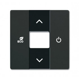 Μετώπη KNX Θερμοστάτη Μαύρο Soft CP-RTC-885 Free@home ABB