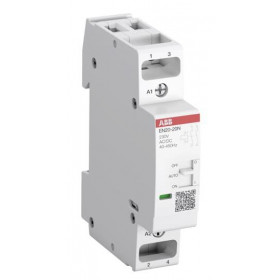 Ρελέ Ισχύος Ράγας 2P 20A 2NO 24VAC/DC Αθόρυβος Με Χειρισμό EN20-20N ABB