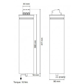 Πυκνωτής Διόρθωσης Συνημίτονου 15kVAr 440V QCap F5 V440 Q15 N3 ABB