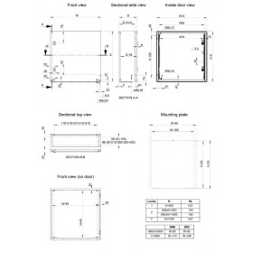 Ερμάριο Μεταλλικό 800x600x210mm Αδιάφανη Πόρτα IP66 MAS HOFFMAN