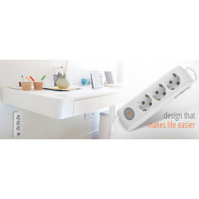 Πολύπριζο 4 Σούκο 1.5m Μαύρο WLTB04412BL PANASONIC