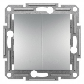 Διακόπτης Διπλός A/R Αλουμίνιο EPH0600161 ASFORA