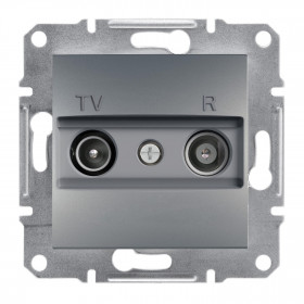 Πρίζα TV-FM Διέλευσης 4dB Ατσάλι EPH3300262 ASFORA