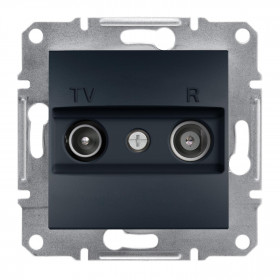 Πρίζα TV-FM Διέλευσης 4dB Ανθρακί EPH3300271 ASFORA