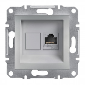 Πρίζα Δικτύου RJ45 Cat.6 UTP Αλουμίνιο EPH4700161 ASFORA