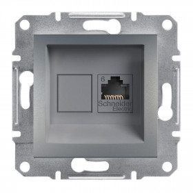 Πρίζα Δικτύου RJ45 Cat.6 UTP Ατσάλι EPH4700162 ASFORA