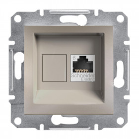 Πρίζα Δικτύου RJ45 Cat.6 UTP Μπρονζέ EPH4700169 ASFORA