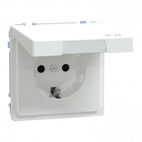 Πρίζα Σούκο Ασφαλείας Με Καπάκι Λευκό MEG2314-6035  System D MERTEN