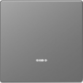 Μετώπη 1 Πλήκτρου Φωτεινής Λειτουργίας Ατσάλι MEG3320-6036 D-Life MERTEN