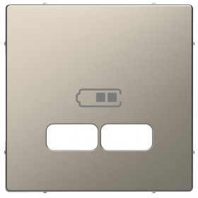Μετώπη Πρίζας Διπλής USB Νίκελ MEG4367-6050 D-Life MERTEN