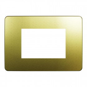 Πλαίσιο 3 Στοιχείων Χρυσό Με Λευκή Βάση NU270359M New Unica