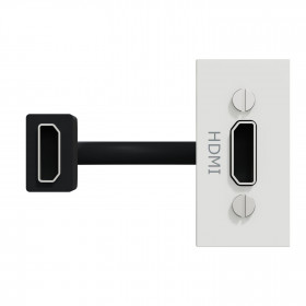 Πρίζα HDMI Προκαλωδιωμένη 1 στοιχείου Λευκό NU343018 New Unica