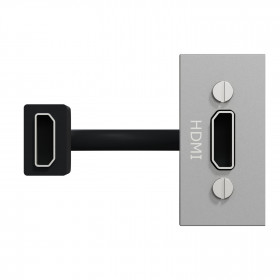 Πρίζα HDMI Προκαλωδιωμένη 1 στοιχείου Αλουμίνιο NU343030 New Unica