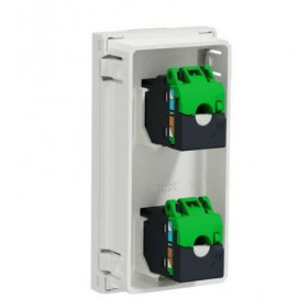 Πριζα Δικτύου Διπλή RJ45 Cat.6 UTP 4 Στοιχείων Λευκό NU348218 New Unica