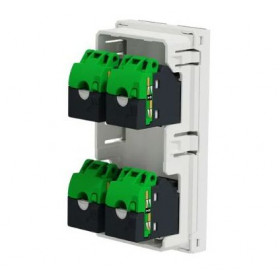 Πριζα Δικτύου Τετραπλή RJ45 Cat6A UTP 4 Στοιχείων Λευκό NU348518 New Unica