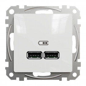 Πρίζα USB Διπλή Φόρτισης Συσκευών TypeA Λευκό SDD111401 Sedna SCHNEIDER ELECTRIC