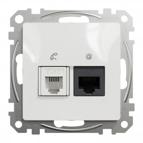 Πρίζα RJ11 Και RJ45 Cat6 Λευκό SDD111468 Sedna SCHNEIDER ELECTRIC