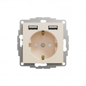 Πρίζα Σούκο Ασφαλείας Μπςζ Με Διπλό USB SDD112052 Sedna SCHNEIDER ELECTRIC