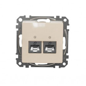 Πρίζα RJ45 Διπλή Cat6A STP Μπεζ SDD112467S Sedna SCHNEIDER ELECTRIC