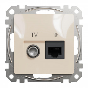 Πρίζα TV Και RJ45 Cat6 Μπεζ SDD112469T Sedna SCHNEIDER ELECTRIC