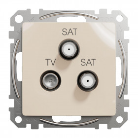 Πρίζα TV-SAT-SAT Τερματική 4dB Μπεζ SDD112481S Sedna SCHNEIDER ELECTRIC