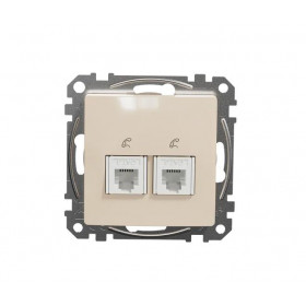 Πρίζα RJ11 Διπλή Μπεζ SDD112492 Sedna SCHNEIDER ELECTRIC