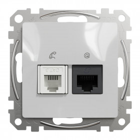 Πρίζα RJ11 Και RJ45 Cat6 Αλουμίνιο SDD113468 Sedna SCHNEIDER ELECTRIC
