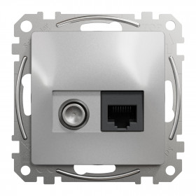 Πρίζα TV Και RJ45 Cat6 Αλουμίνιο SDD113469T Sedna SCHNEIDER ELECTRIC