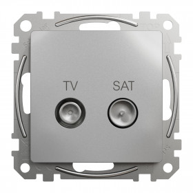 Πρίζα TV-SAT Διέλευσης 10dB Αλουμίνιο SDD113478S Sedna SCHNEIDER ELECTRIC