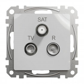 Πρίζα TV-RD-SAT Διέλευσης 7dB Αλουμίνιο SDD113484 Sedna SCHNEIDER ELECTRIC