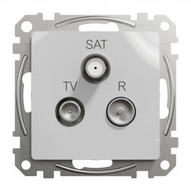 Πρίζα TV-RD-SAT Διέλευσης 10dB Αλουμίνιο SDD113488 Sedna SCHNEIDER ELECTRIC