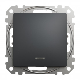Διακόπτης Απλός Ανθρακί Με Λυχνία SDD114101N Sedna SCHNEIDER ELECTRIC
