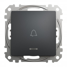 Μπουτόν Ανθρακί Με Λυχνία Σύμβολο Κουδούνι SDD114131L Sedna SCHNEIDER ELECTRIC