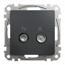Πρίζα TV-RD Διέλευσης 10dB Ανθρακί SDD114478R Sedna SCHNEIDER ELECTRIC