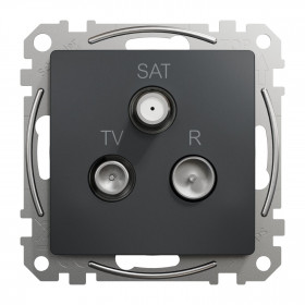 Πρίζα TV-RD-SAT Τερματική 4dB Ανθρακί SDD114481 Sedna SCHNEIDER ELECTRIC