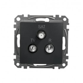 Πρίζα TV-RD-SAT Διέλευσης 10dB Ανθρακί SDD114488 Sedna SCHNEIDER ELECTRIC