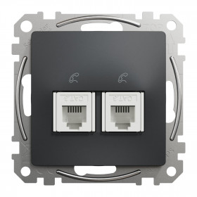 Πρίζα RJ11 Διπλή Ανθρακί SDD114492 Sedna SCHNEIDER ELECTRIC